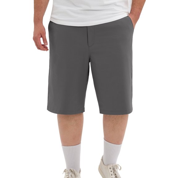 Men's Big & Tall Casual Shorts Stretch 12'' Inseam Quick Dry Lightweight Breathable Spill Proof Long Dress Golf Shorts