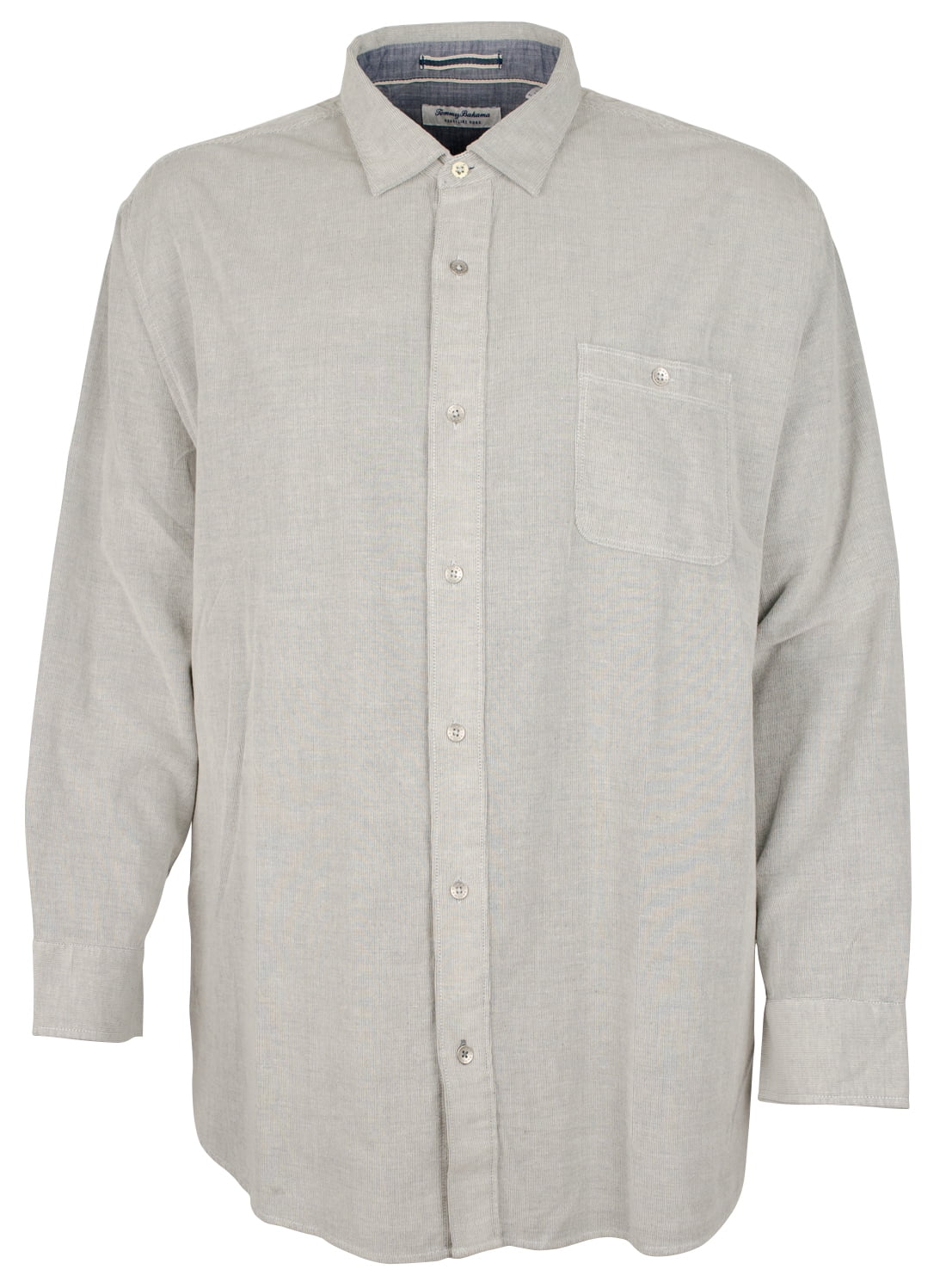Big & Tall Coastline Cord Button Down Shirt in Zinc Gray 3XLT