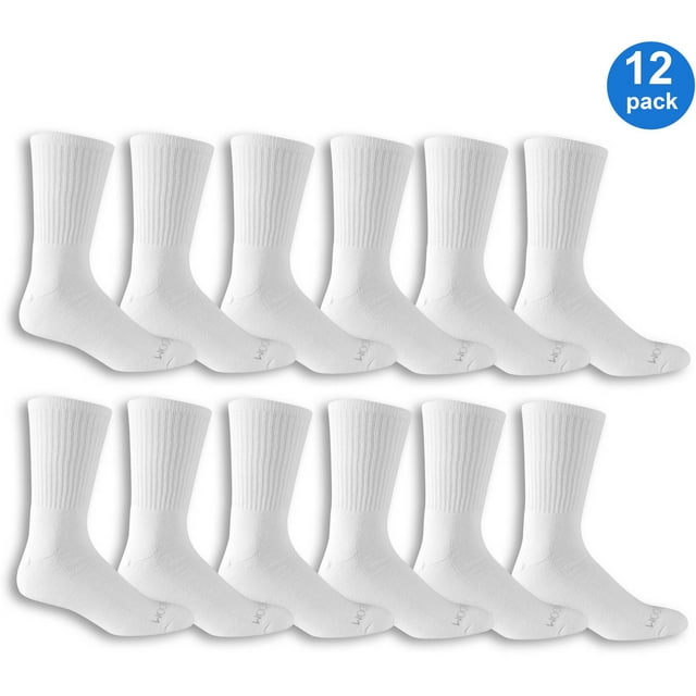 Men's Big & Tall Crew Socks Value 12Pack