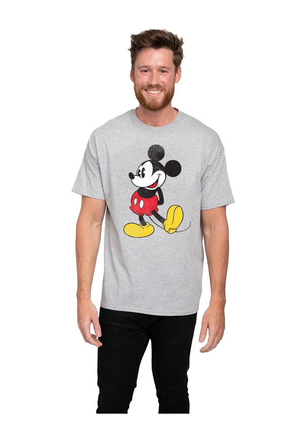 Men's Big & Tall Classic Mickey Mouse Graphic Tee, Heather Gray, 2XL-3XL
