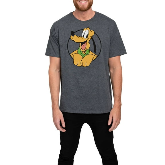 Men's Big & Tall Disney Pluto Short Sleeve T-Shirt Dog Gray (Size 3XL Only)