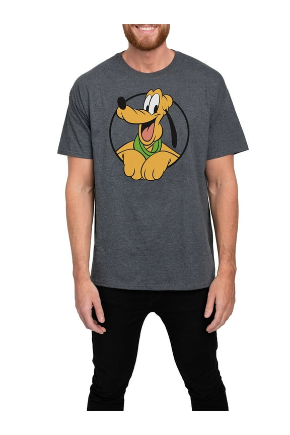 Men's Big & Tall Disney Pluto Short Sleeve T-Shirt Dog Gray (Size 3XL Only)
