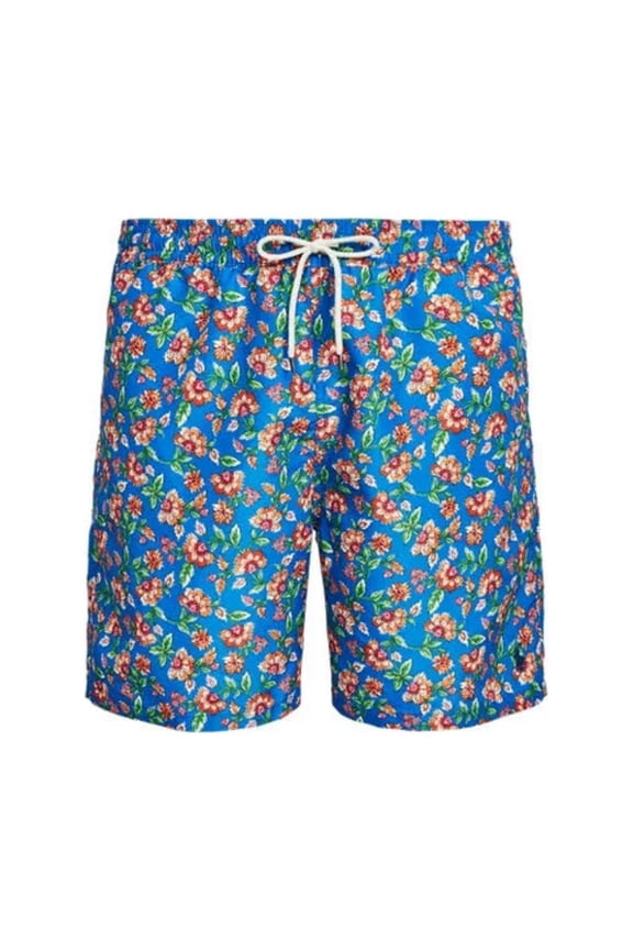 Men's Big &Tall Floral Print Drawstring Swim Shorts