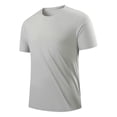 thumbnail image 1 of Men's Big & Tall Ice Silk Short Sleeve T-Shirts Quick Dry Athletic Tee Crew Neck, Basic Moisture Wicking Workout Performance Tops Summer Cooling Breathable Shirt, 1 of 9