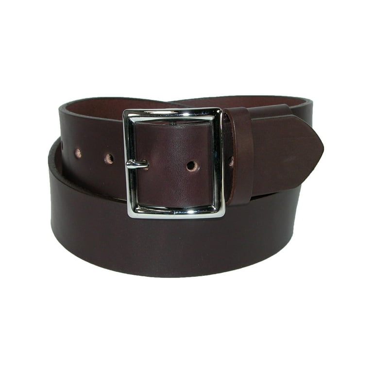 Men s Big Tall Leather Garrison Belt with Hidden Elastic