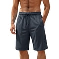 thumbnail image 1 of Men's Big and Tall Mesh Basketball Shorts 9 Inch, Drawstring Performance Shorts with Pockets, Lightweight Breathable Training & Streetball Shorts Size L-5XL Dark Gray, 1 of 7
