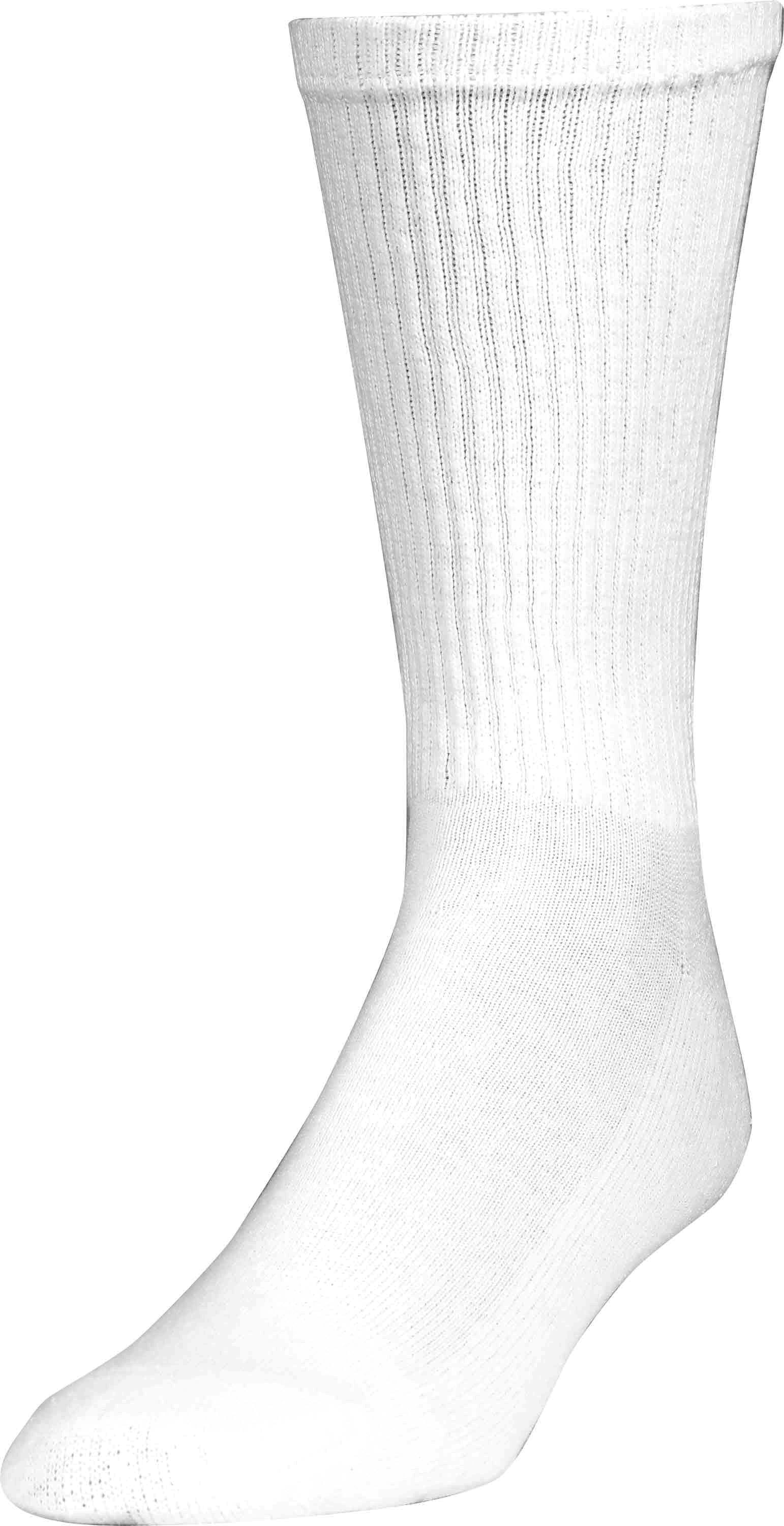 Men's Big & Tall Performance Cotton moveFX White Crew Socks, 10-pack ...