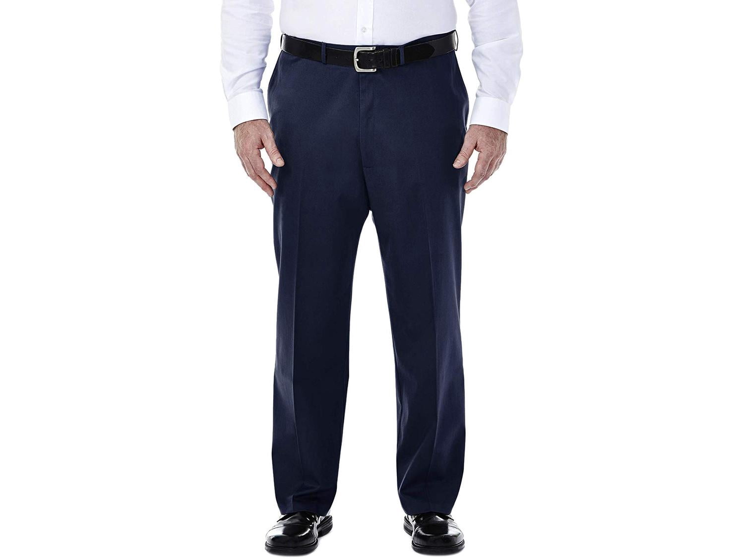 Haggar Men's Big & Tall Premium No Iron Khaki Classic Fit Pant (44W x 29L - 56W x 30L)