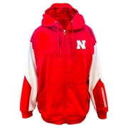 Men's Profile Scarlet Nebraska Huskers Big & Tall Sleeve Block Full-Zip Hoodie
