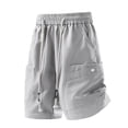 thumbnail image 1 of Men's Big & Tall Ranger Stacked Cargo Short Baggy Fit Lightweight Quick Dry Muti Pocket Size M-4XL Gray, 1 of 6