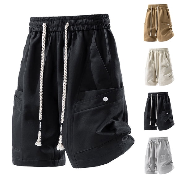 Men's Big & Tall Ranger Stacked Cargo Short Baggy Fit Lightweight Quick Dry Muti Pocket Size M-4XL Khaki