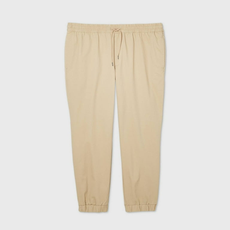 Mens big and tall khaki joggers best sale