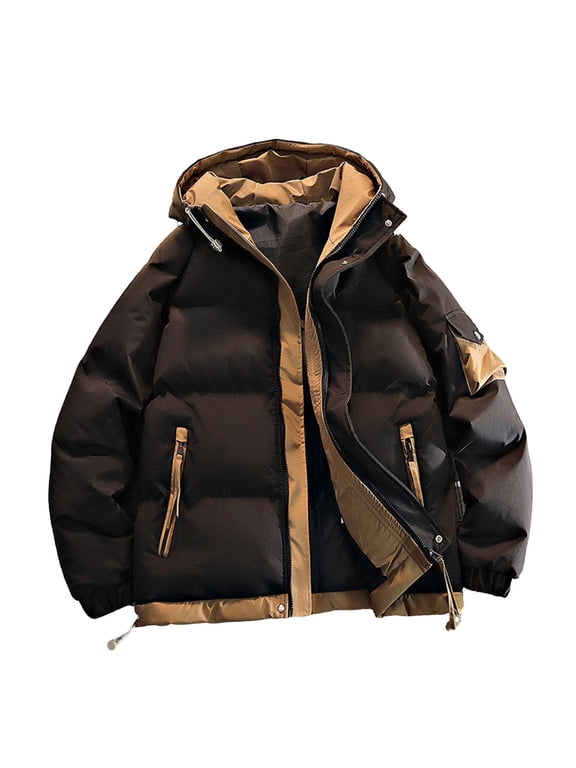 Men's Big and Tall 4X Hooded Jacket with Heavy Duty Construction for Extreme Winter Protection