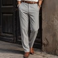 thumbnail image 1 of Men's Big and Tall 50x30 Straight Leg Dress Pants Casual Business Wear, 1 of 8