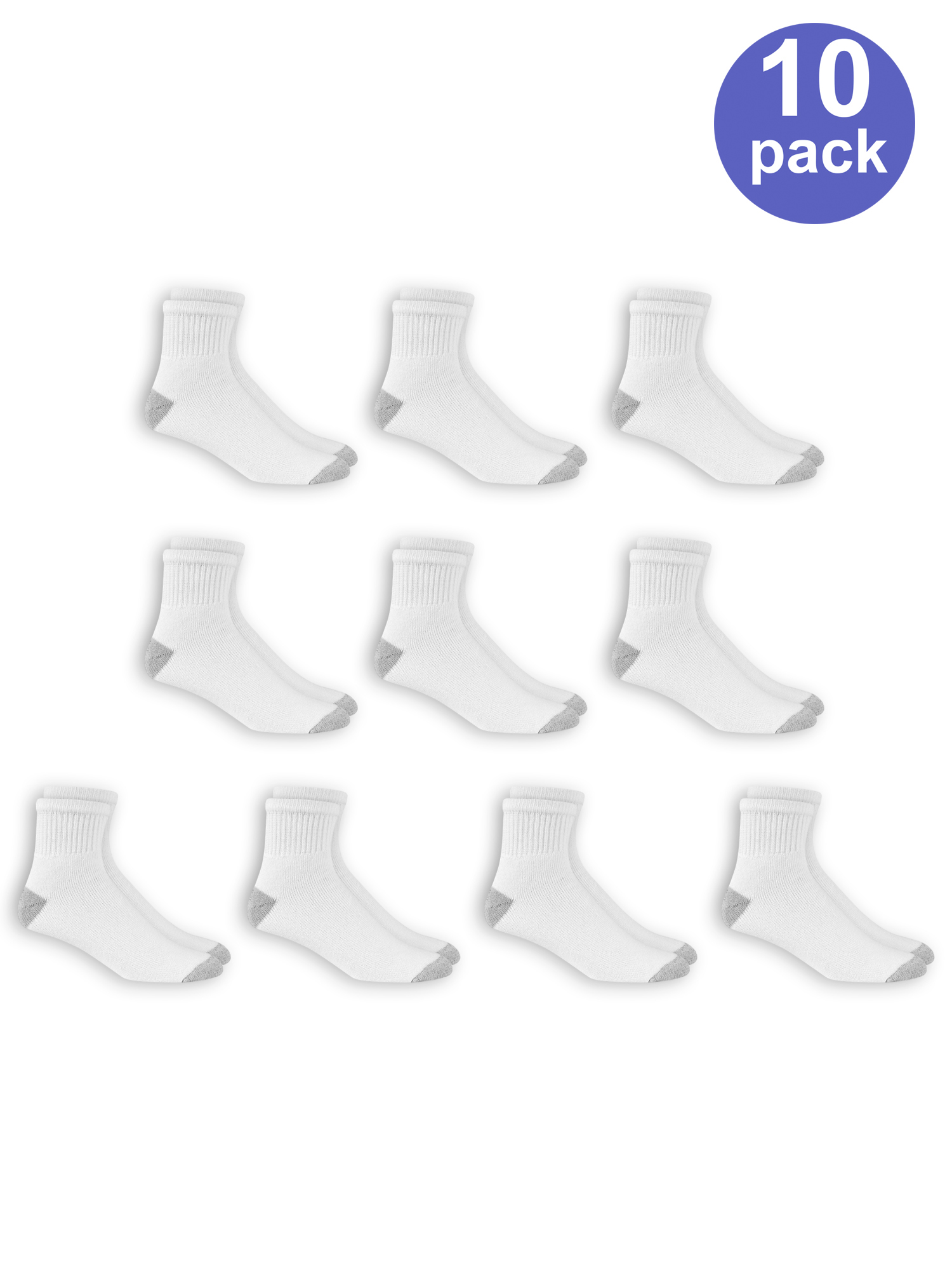 Men's Big and Tall Ankle Socks 10 Pack