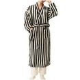 thumbnail image 1 of Men's Big and Tall Bathrobe Long Sleeve Cotton Blend Lounge Wear Sleepwear Robe, 1 of 2