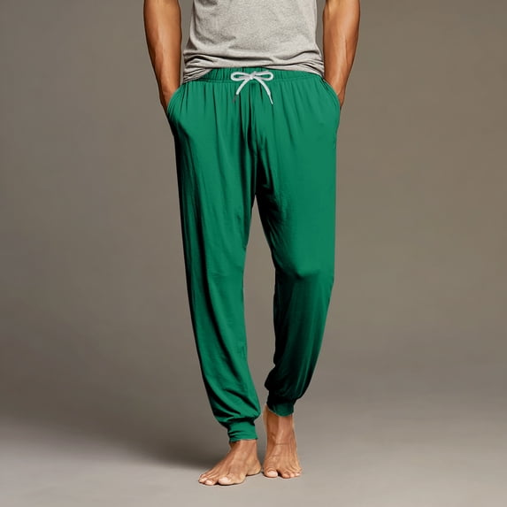 Men's Big and Tall Classic Cotton Jogger Sleep Pant with Pockets