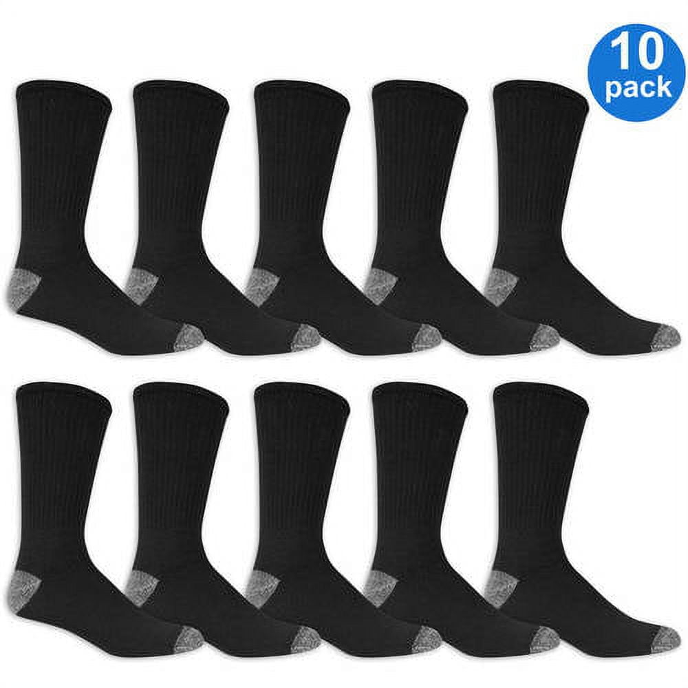 Men's Big and Tall Crew Socks 10 Pack