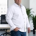 thumbnail image 1 of Men's Big and Tall Dress Shirt Long Sleeve Non Iron Classic Fit Button Up Spread Collar, 1 of 7