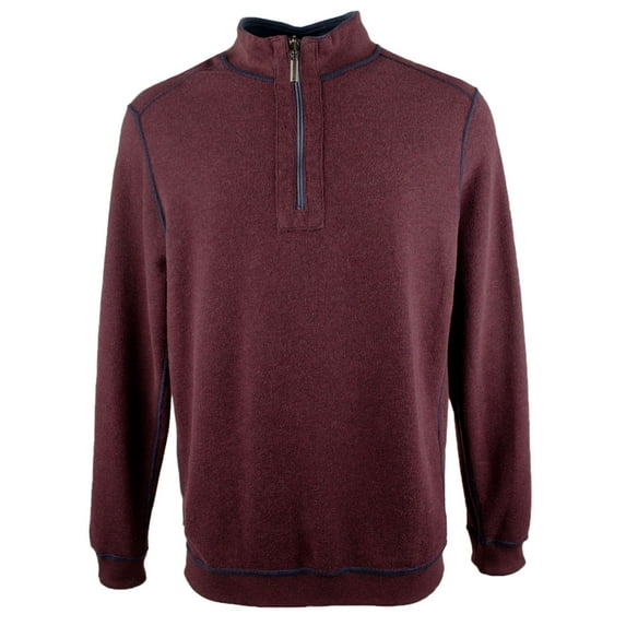 Men's Big and Tall Flipshore Half-Zip Reversible Sweatshirt CHtr 3XLT