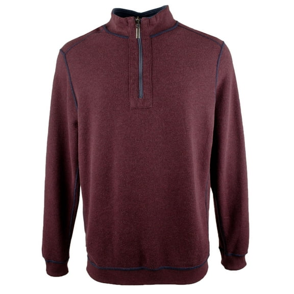 Men's Big and Tall Flipshore Half-Zip Reversible Sweatshirt CHtr 3XLT