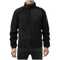 thumbnail image 1 of Men's Big and Tall Lightweight Jacket Solid Color Long Sleeve Stand Collar Zipper Pocket Outdoor Casual Top, 1 of 5