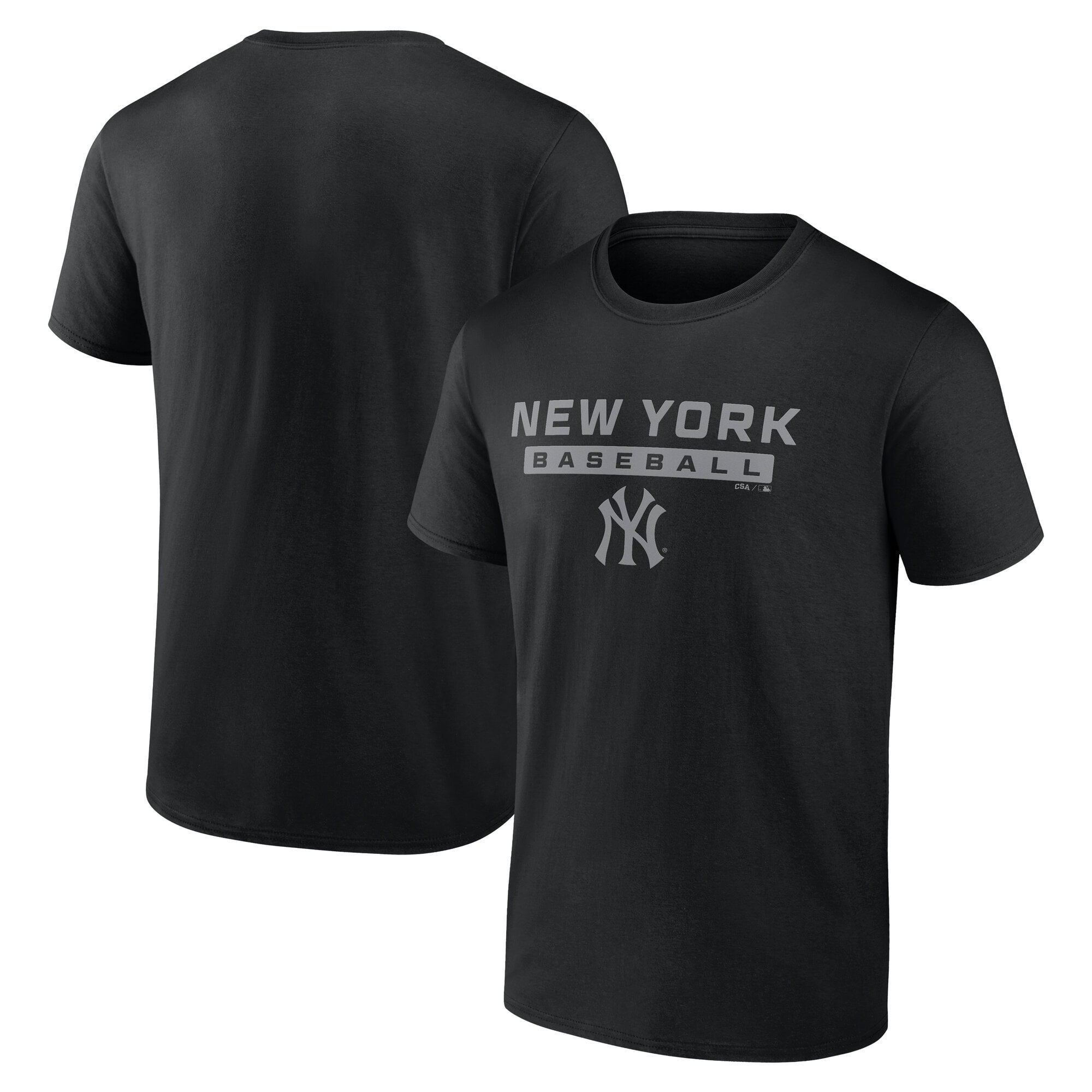MLB New York Yankees Men's Black Tonal Cotton Short Sleeve Tee