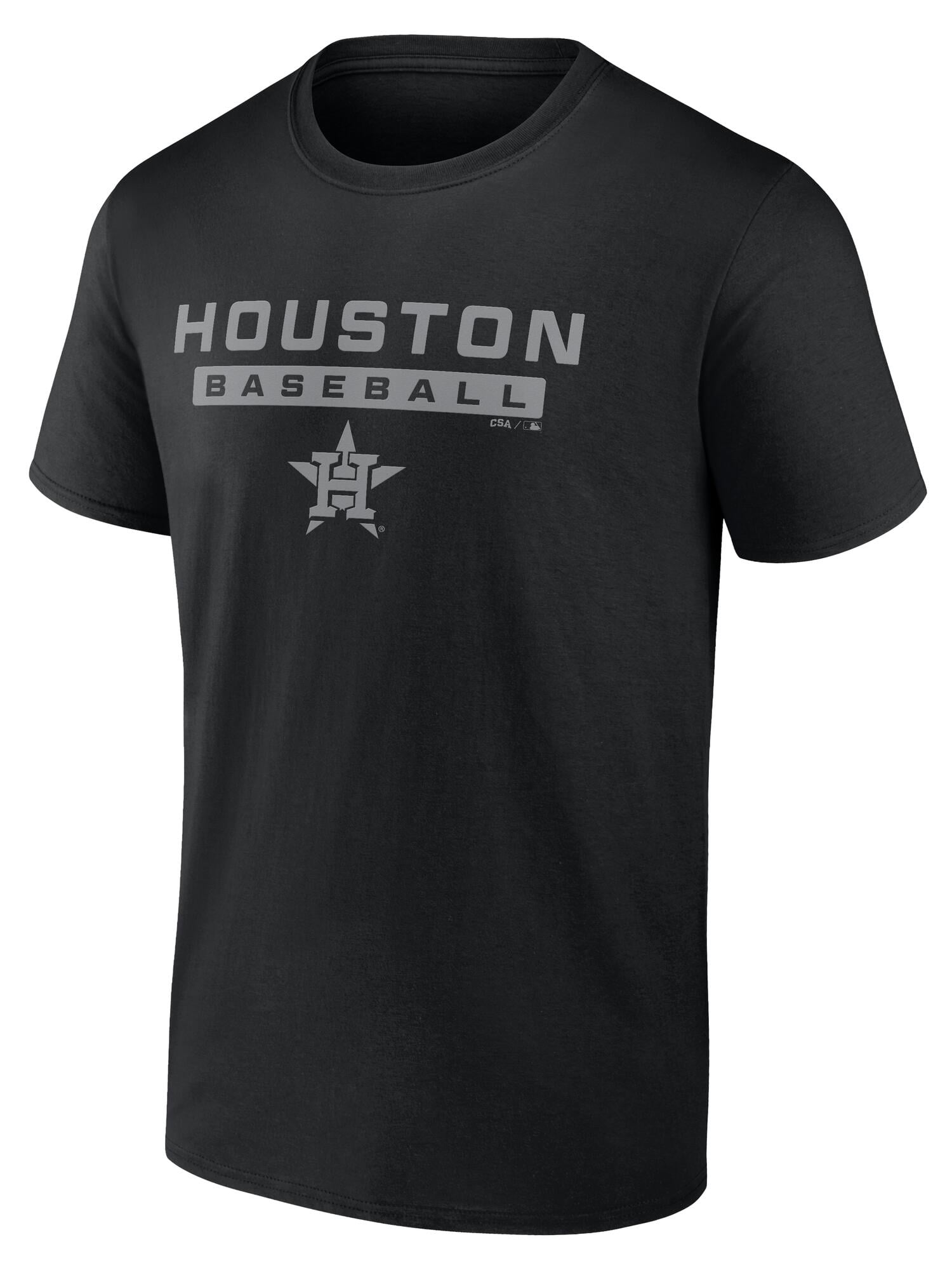 MLB Houston Astros Men's Black Tonal Cotton Short Sleeve Tee