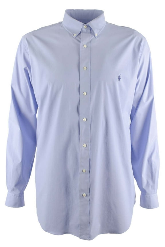 Men's Big and Tall Performance Long Sleeve Shirt-BLU-4LT