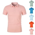 thumbnail image 1 of Men's Big and Tall Polo Shirt Moisture Wicking Quick Dry Golf Shirts Wrinkle-Free Business Casual Short Sleeve Size M-4XL Sky Blue, 1 of 9