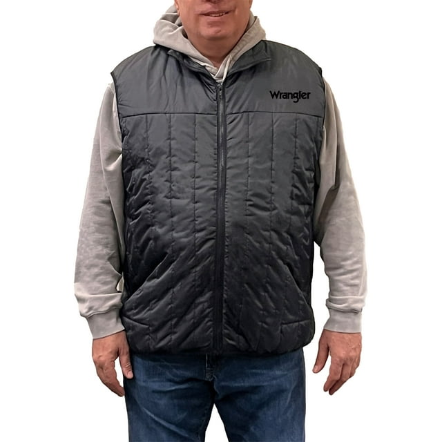 Wrangler Men's Big and Tall Puffer Vest, Big Size up to 6XL and Tall Size up to 5XT