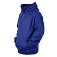 thumbnail image 1 of Men's Big and Tall Pullover Hoodie Solid Color Zipper Pocket Long Sleeve Comfort Fit, 1 of 7