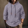 thumbnail image 1 of Men's Big and Tall Quarter Zip Hoodie Fleece Lined Warm Casual Pullover, 1 of 8