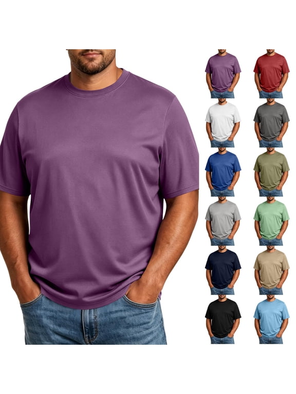 Men's Big and Tall Shirts 3xl Big and Tall Mens Shirts Moisture Wicking Sport T Shirts L-5xl Army Green L