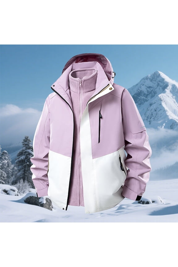 Men's Big and Tall Solid Color Outdoor Climb Sport Jacket with Zipper Pocket and Hooded Long Sleeve