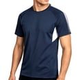thumbnail image 1 of Men's Big and Tall Swim Shirt Short Sleeve UPF 50+ Sun Protection SPF UV Moisture Wicking Lightweight Quick Dry Rash Guard Size M-5XL Dark Blue, 1 of 8