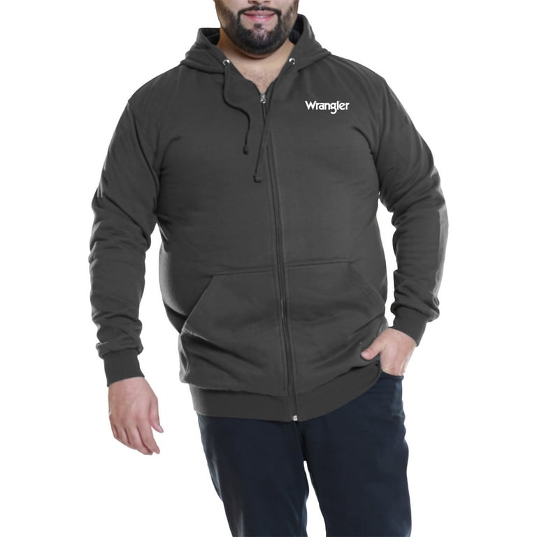 Wrangler Men s Big and Tall Full Zip Thermal Fleece Hoodie Big size up to 6XL and Tall size up to 5XLT