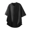 thumbnail image 1 of Men's Big and Tall V-Neck T-Shirts – Stretch Cotton Tee for Casual Wear – Sizes M-5XL (Regular & Longer Length) Black, 1 of 6