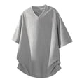 thumbnail image 1 of Men's Big and Tall V-Neck T-Shirts – Stretch Cotton Tee for Casual Wear – Sizes M-5XL (Regular & Longer Length) Dark Gray, 1 of 4