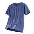 thumbnail image 1 of Men's Big and Tall Workout Shirts - Moisture Wicking, Quick Dry, Breathable Premium Athletic Gym Tees for Running & Sports Size 5XL Blue, 1 of 5