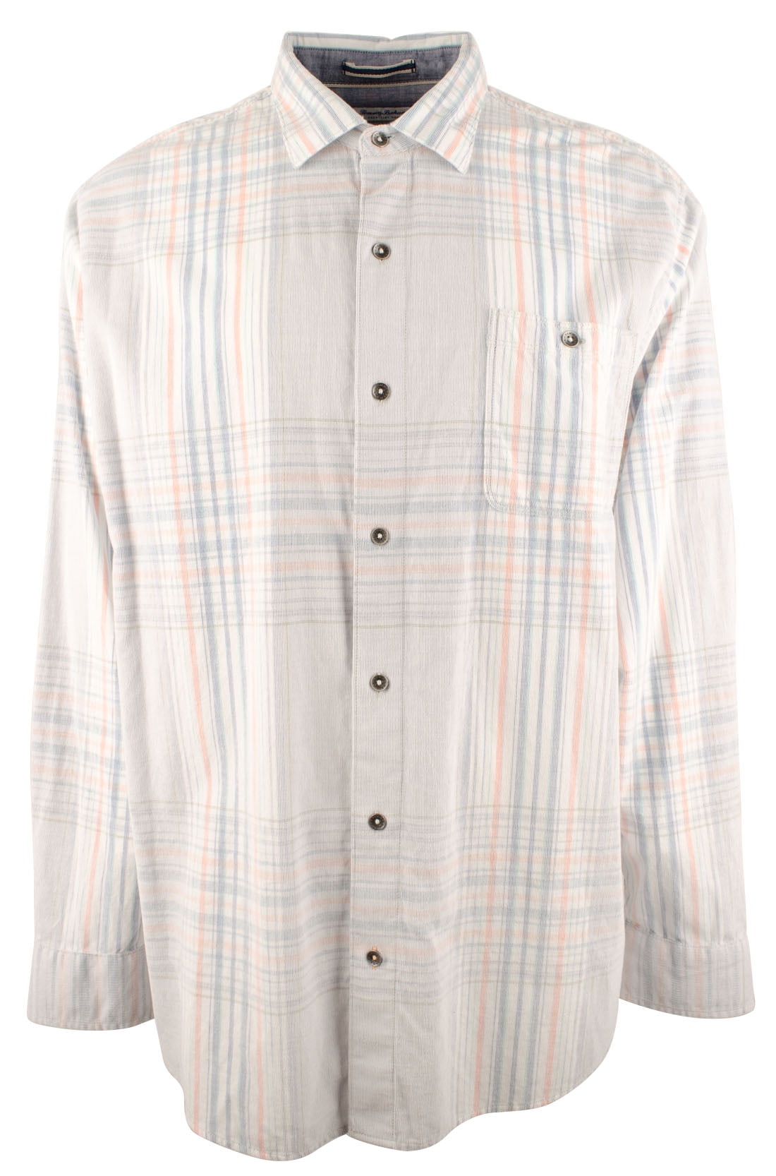 Men's BigTall Coastline Corduroy Surf Plaid Long Sleeve Shirt
