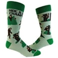thumbnail image 1 of Men's Bigfoot Hide and Seek Champion Socks Funny Camping Sasquatch Knit Novelty Footwear, 1 of 7