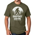 thumbnail image 1 of Men's Bigfoot Saw Me Funny Sasquatch T-shirt, 2XL Olive Drab, 1 of 3