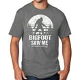 thumbnail image 1 of Men's Bigfoot Saw Me Funny Sasquatch T-shirt, 4XL Graphite Heather, 1 of 3