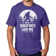 thumbnail image 1 of Men's Bigfoot Saw Me Funny Sasquatch T-shirt, 4XL Purple, 1 of 3