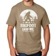 thumbnail image 1 of Men's Bigfoot Saw Me Funny Sasquatch T-shirt, Large Sand, 1 of 3