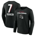 thumbnail image 1 of Men's Bijan Robinson Black Atlanta Falcons Team Wordmark Name & Number Long Sleeve T-Shirt, 1 of 3