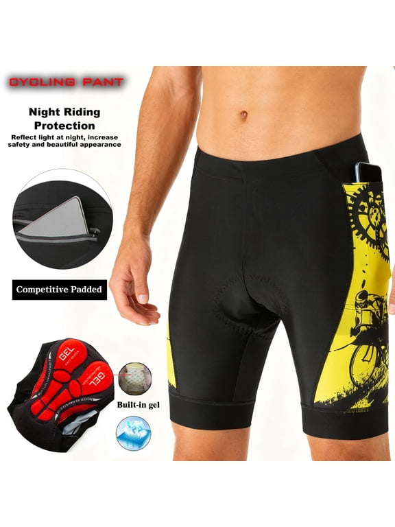 Men's Bike Shorts 4D Padded Cycling Road Biking Riding Biker Bicycle Mountain Cycle Shorts Zipper