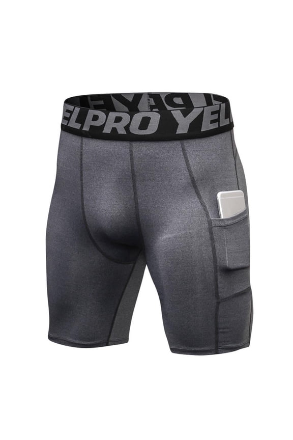 Men's Biker Shorts Cool Dry Athletic Compression Shorts,Workout Running Gym Spandex Baselayer Boxer Briefs with Phone Packet Tights for Biking Basketball Sports Underwear Shorts,Performance Yoga Pants