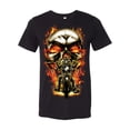 thumbnail image 1 of Men's Biker Skull Short Sleeve T-shirt-Black Triblend-xxl, 1 of 4